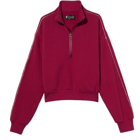 Cotton Fleece Mock-Neck Half-Zip - Picture 7 of 16